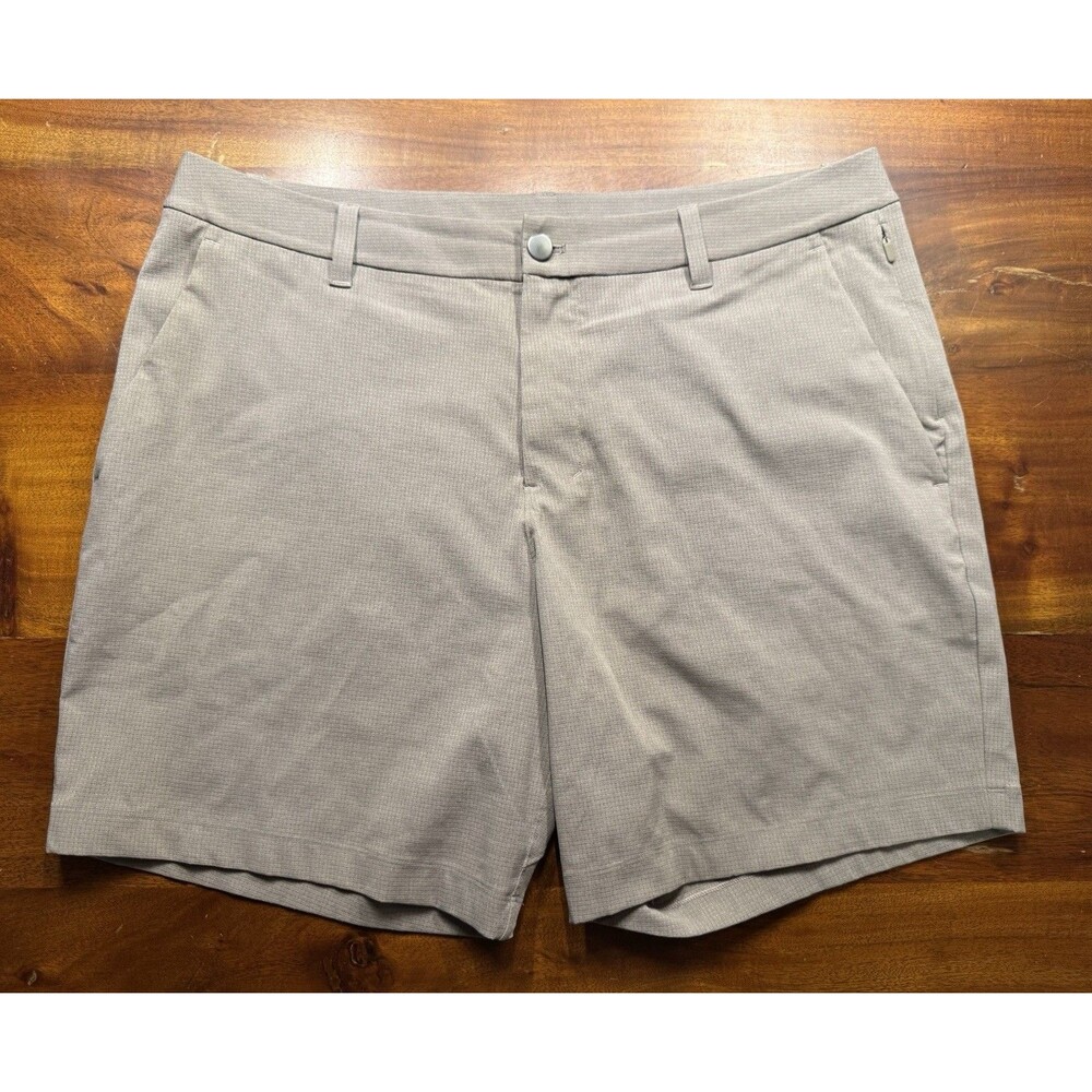 Lululemon ABC Classic-Fit Short 7" WovenAir Khaki Tan Mens 36 LM7BGUS Golf Tech